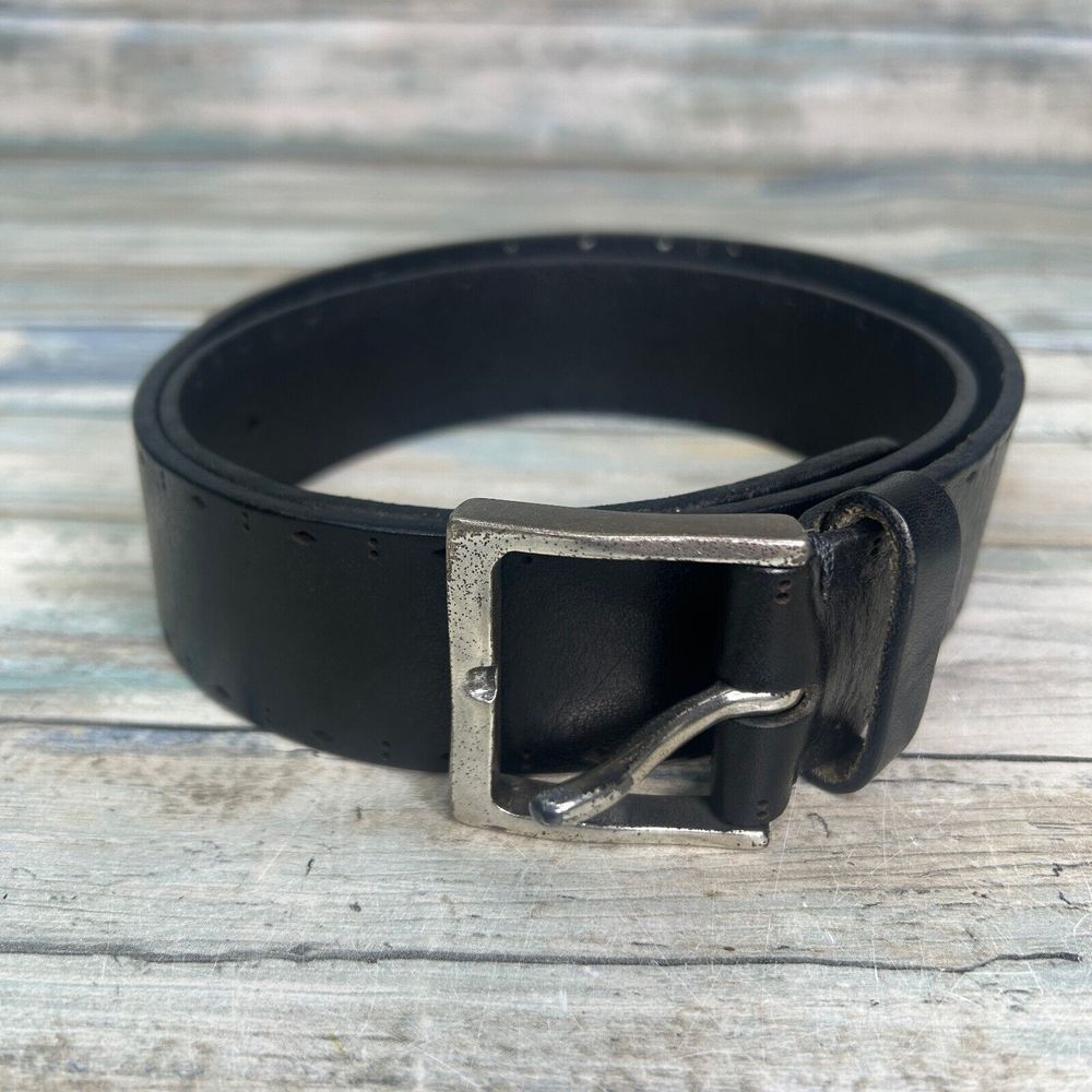 Martin Dingman Leather Belt 34 Bridle Leather Mens Black Western Workwear